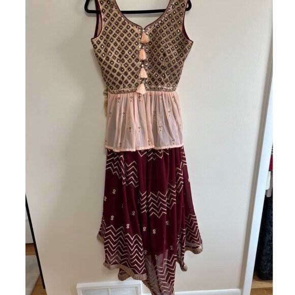 Lehenga choli set | long top | Dupatta - Picture 3 of 5